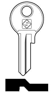 Afbeelding van Silca Cilindersleutel brass SS3R