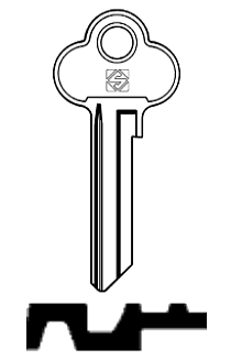 Afbeelding van Silca Cilindersleutel brass SWA1