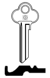 Afbeelding van Silca Cilindersleutel brass SWA2R