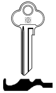 Afbeelding van Silca Cilindersleutel brass SWA3R