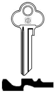 Afbeelding van Silca Cilindersleutel brass SWA5R