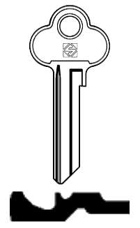 Afbeelding van Silca Cilindersleutel brass SWA7R