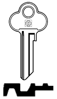 Afbeelding van Silca Cilindersleutel brass SWA8