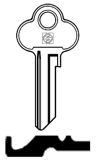 Afbeelding van Silca Cilindersleutel brass SWA9R