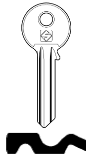 Afbeelding van Silca Cilindersleutel brass TAR11