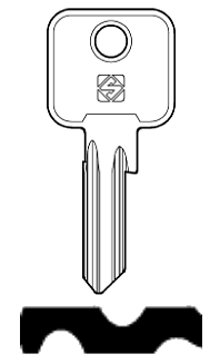 Afbeelding van Silca Cilindersleutel brass TAR26