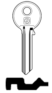 Afbeelding van Silca Cilindersleutel brass TG1