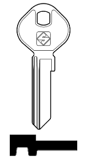 Afbeelding van Silca Cilindersleutel brass TI1