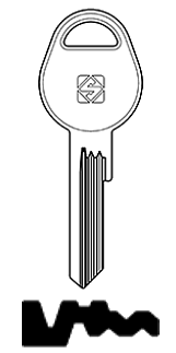 Afbeelding van Silca Cilindersleutel brass TOZ33R