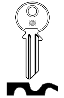 Afbeelding van Silca Cilindersleutel brass TRE1