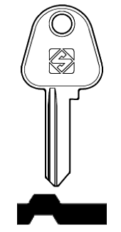 Afbeelding van Silca Cilindersleutel brass TRF1R