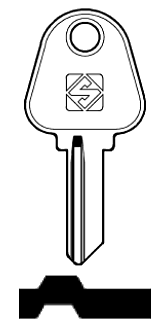 Afbeelding van Silca Cilindersleutel brass TRF3R