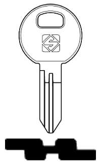 Afbeelding van Silca Cilindersleutel brass TRI3R