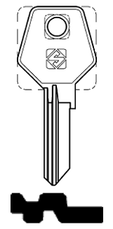 Afbeelding van Silca Cilindersleutel brass TRI6R