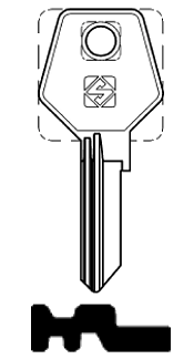 Afbeelding van Silca Cilindersleutel brass TRI8R