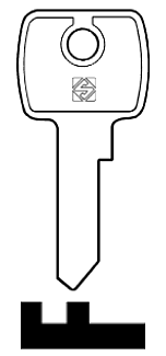 Afbeelding van Silca Cilindersleutel brass TRU1R