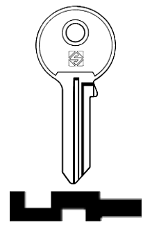 Afbeelding van Silca Cilindersleutel brass TT1