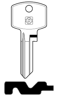 Afbeelding van Silca Cilindersleutel brass UB5