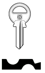 Afbeelding van Silca Cilindersleutel brass UE1R