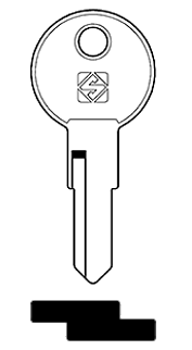 Afbeelding van Silca Cilindersleutel brass VB1R