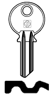 Afbeelding van Silca Cilindersleutel brass VG3