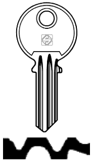 Afbeelding van Silca Cilindersleutel brass VL1R