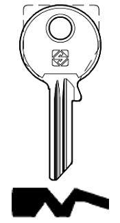 Afbeelding van Silca Cilindersleutel brass WFE1