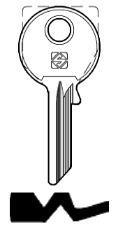 Afbeelding van Silca Cilindersleutel brass WFE1R