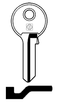 Afbeelding van Silca Cilindersleutel brass WR1