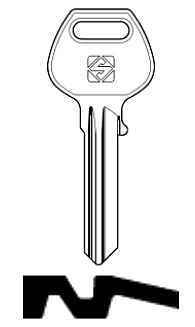 Afbeelding van Silca Cilindersleutel brass WST4