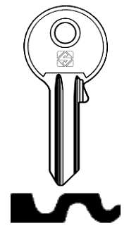 Afbeelding van Silca Cilindersleutel brass ZA1R