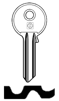 Afbeelding van Silca Cilindersleutel brass ZI5R