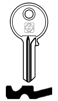 Afbeelding van Silca Cilindersleutel staal 454