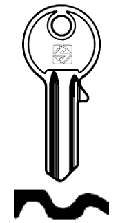 Afbeelding van Silca Cilindersleutel staal AA4