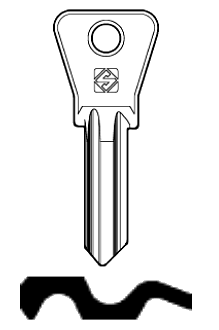 Afbeelding van Silca Cilindersleutel staal AC2