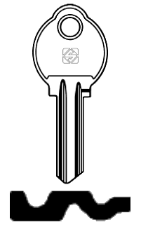 Afbeelding van Silca Cilindersleutel staal AG1R