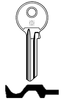 Afbeelding van Silca Cilindersleutel staal AG4R