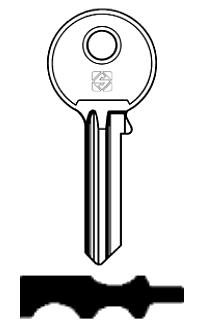 Afbeelding van Silca Cilindersleutel staal AG7