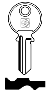 Afbeelding van Silca Cilindersleutel staal AG9R