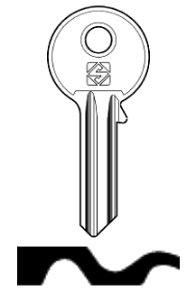 Afbeelding van Silca Cilindersleutel staal ALM1