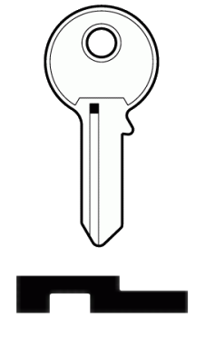 Afbeelding van Silca Cilindersleutel staal ARU1R