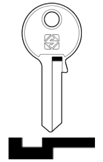 Afbeelding van Silca Cilindersleutel staal AS1