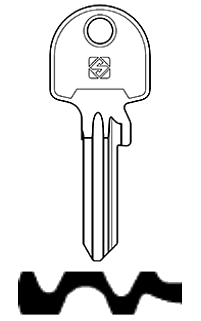 Afbeelding van Silca Cilindersleutel staal ASEC1XL