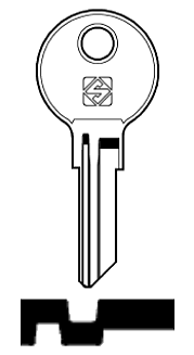 Afbeelding van Silca Cilindersleutel staal BAT2