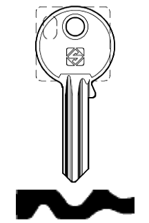 Afbeelding van Silca Cilindersleutel staal BLG2
