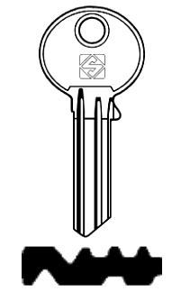 Afbeelding van Silca Cilindersleutel staal BRT2