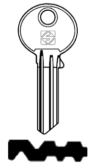 Afbeelding van Silca Cilindersleutel staal BRT4