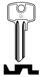 Afbeelding van Silca Cilindersleutel staal BS4R