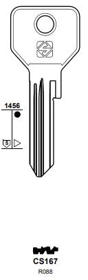 Afbeelding van Silca Cilindersleutel brass CS167