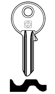 Afbeelding van Silca Cilindersleutel staal BSI2R